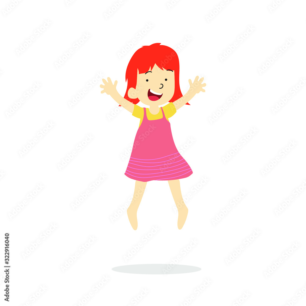 Vector Illustration Of Happy Children Isolated Vector Illustration Of Happy Children Isolated