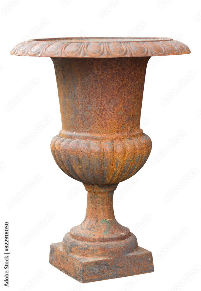 old vase isolated on white background old vase isolated on white background