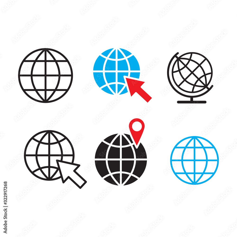 Fototapeta premium Globe icons