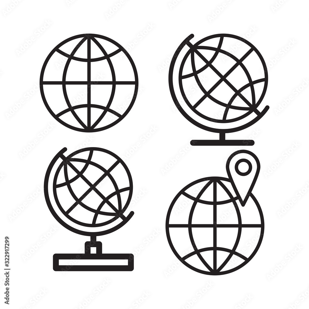 Obraz premium Globe icons