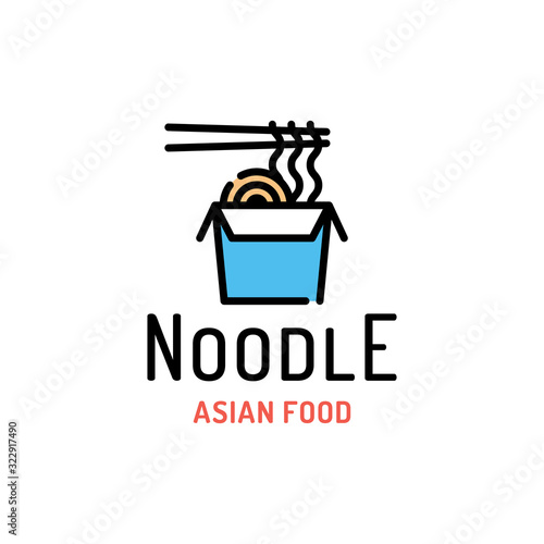 Noodle Ramen Wok Logo Template