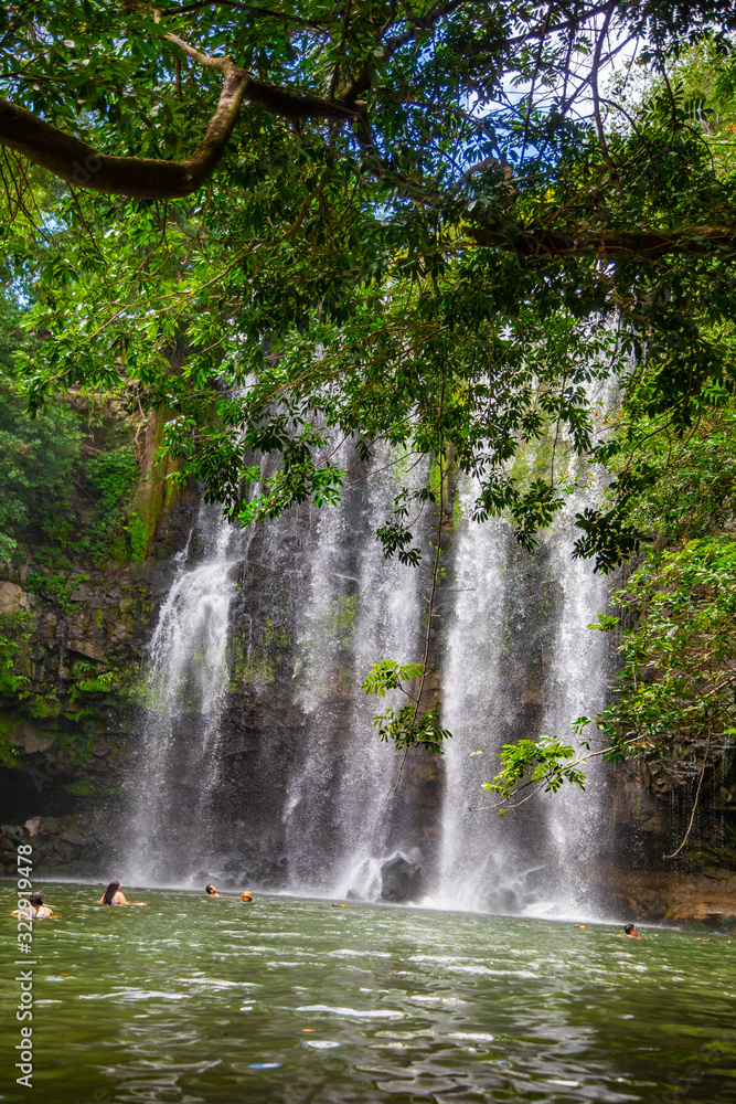 Beautiful waterfall Llanos de Cortez  in Liberia, Costa Rica.