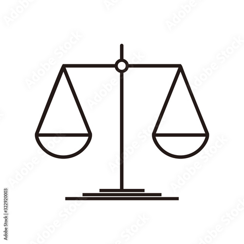 Scale of Justice Law icon vector illustration sign