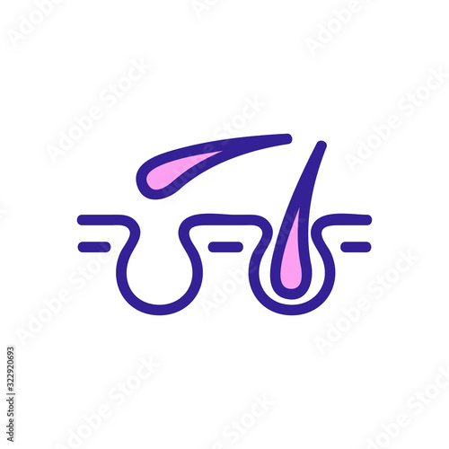 baldness icon vector. Thin line sign. Isolated contour symbol illustration