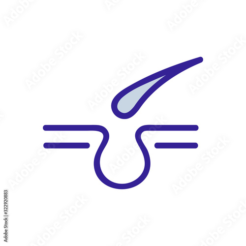 baldness icon vector. Thin line sign. Isolated contour symbol illustration