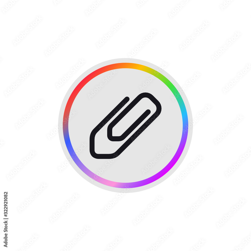 Paperclip - Modern App Button Paperclip - Modern App Button