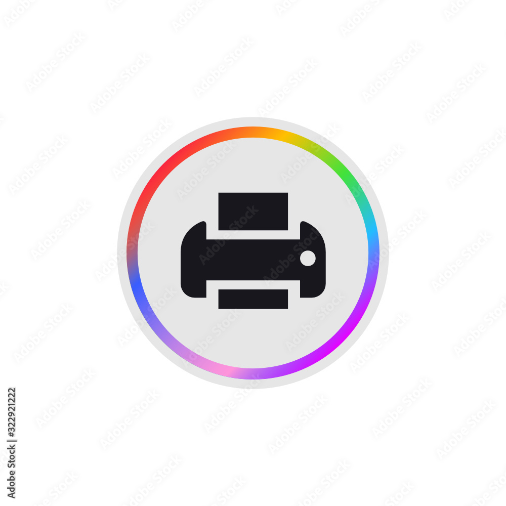 Printer - Modern App Button Printer - Modern App Button