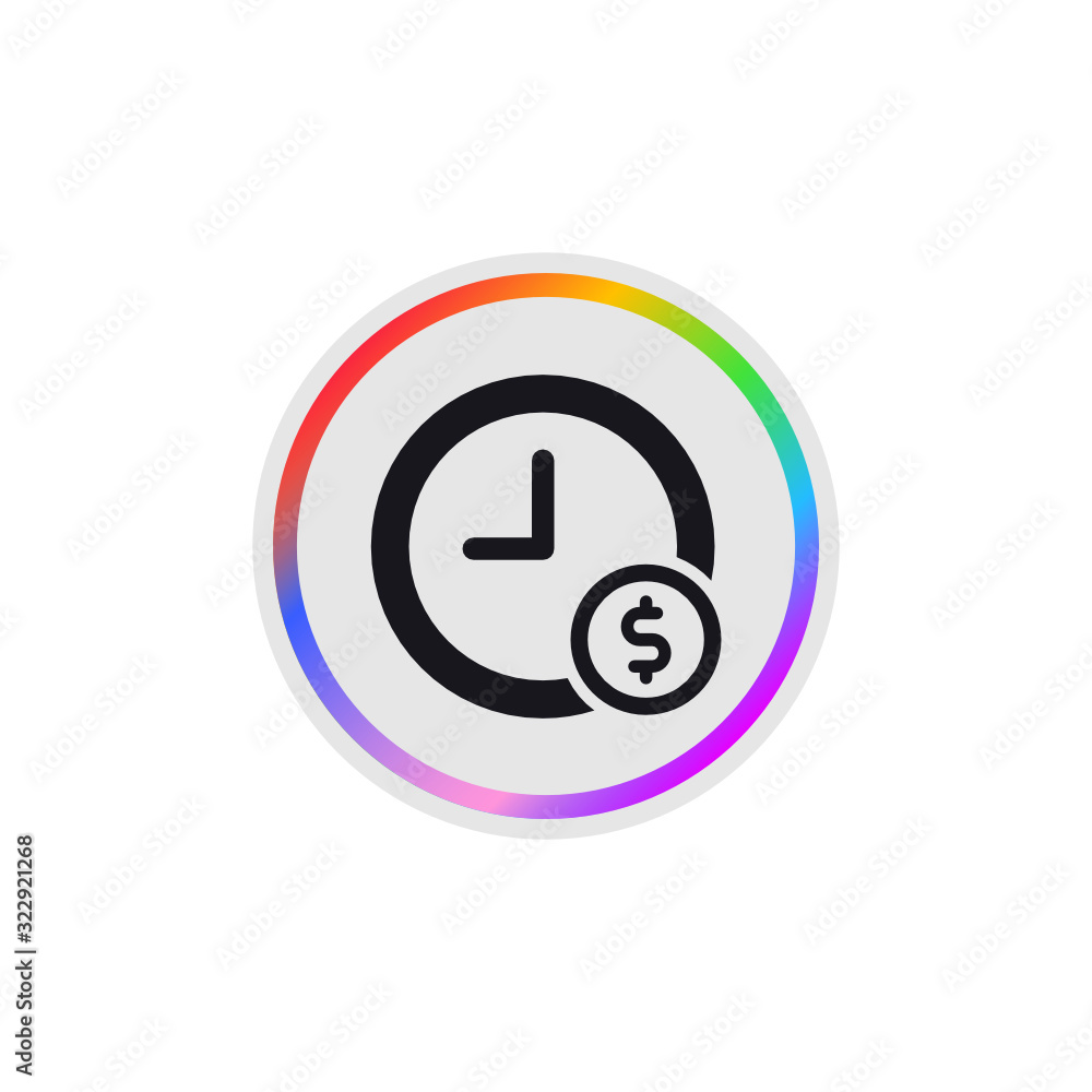 Time is Money - Modern App Button Time is Money - Modern App Button