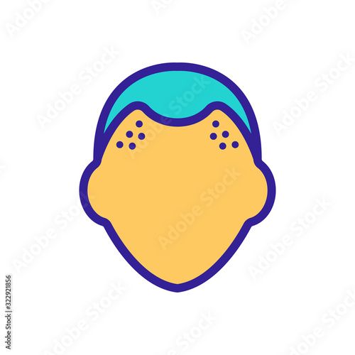 baldness icon vector. Thin line sign. Isolated contour symbol illustration
