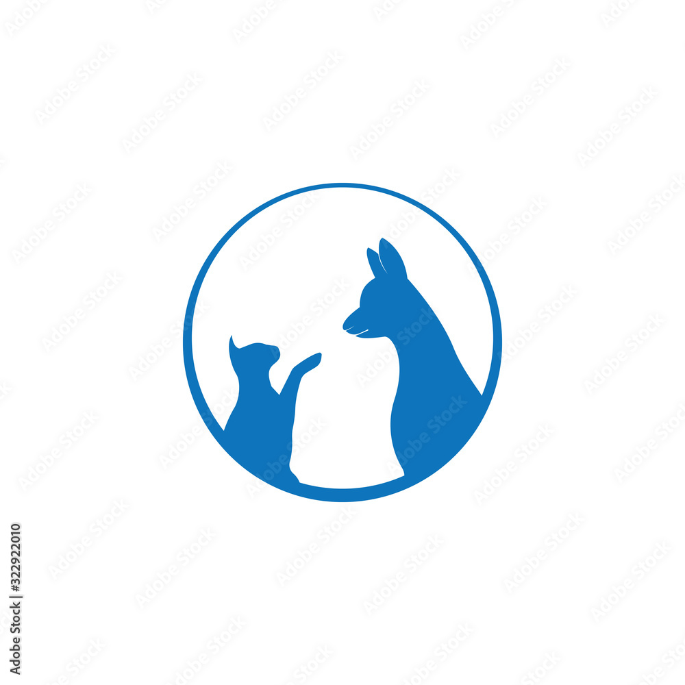 cat and dog logo template vector cat and dog logo template vector