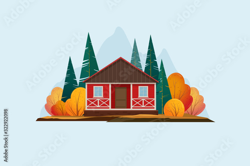Wooden House in the Forest