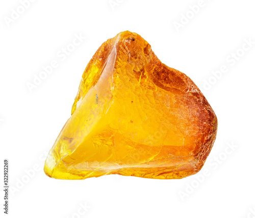 Canvastavla wild amber gem stone cutout on white