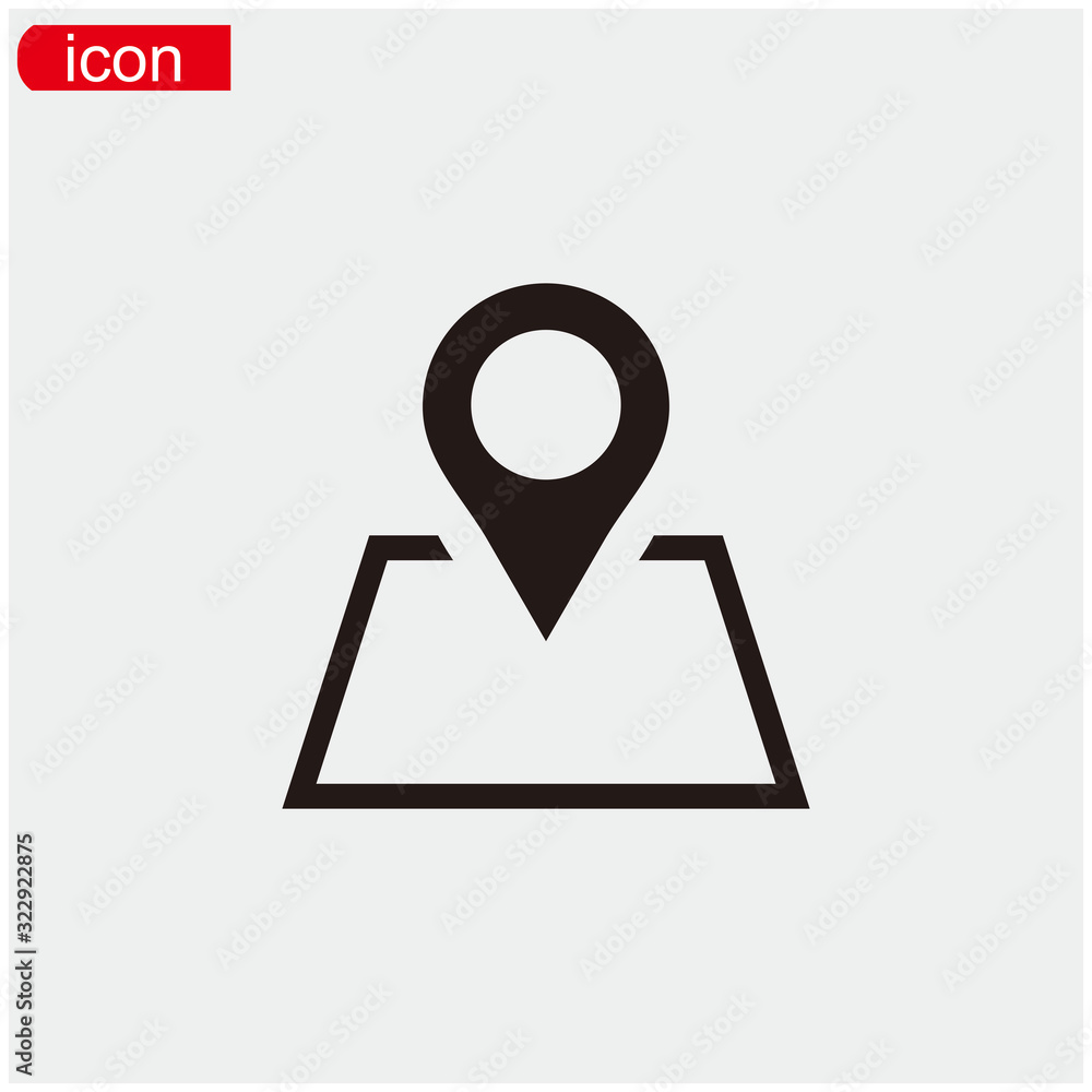 Pin on the map vector icon illustration symbol Pin on the map vector icon illustration symbol