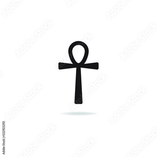 Ankh icon design isolated on white background. Vector illustration