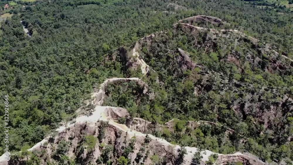 A pull away shot of Pai Canyon in Pai, Thailand. Shot on DJI Mavic Air. A pull away shot of Pai Canyon in Pai, Thailand. Shot on DJI Mavic Air.