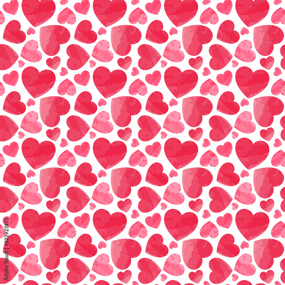 Seamless hearts patterns. Cute background for Valentine's Day. Vector illustration.