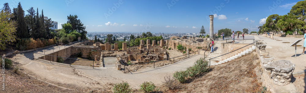 Carthage city, Tunisia. UNESCO world heritage.