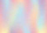 Holographic foil, pastel gradient abstract background. Vector illustration.