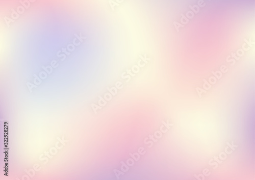 Holographic foil, pastel gradient abstract background. Vector illustration.