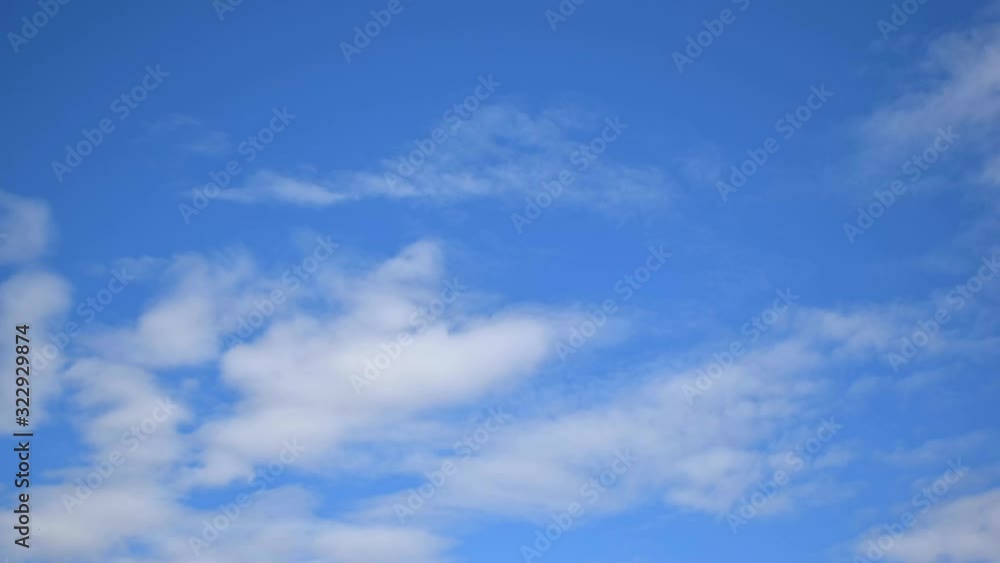 The blue sky and white clouds. Time lapse The blue sky and white clouds. Time lapse