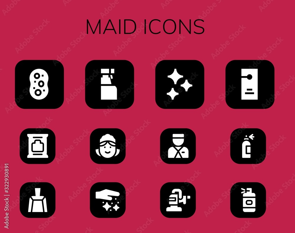 maid icon set maid icon set