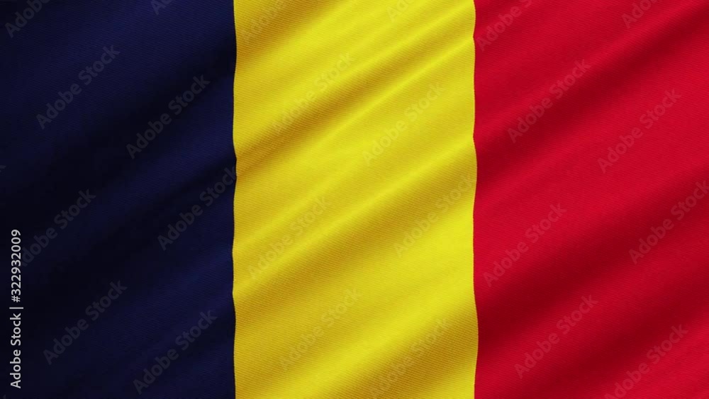 Flag of Chad Waving Background Flag of Chad Waving Background