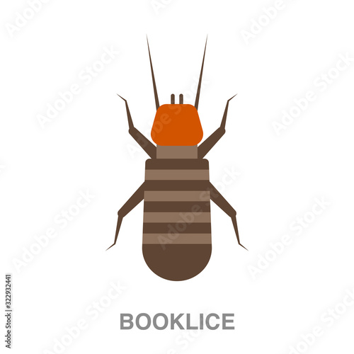 book lice flat icon on white transparent background. You can be used black ant icon for several purposes.	 photo