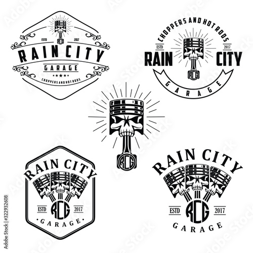 Rain city garage 1 logo vector