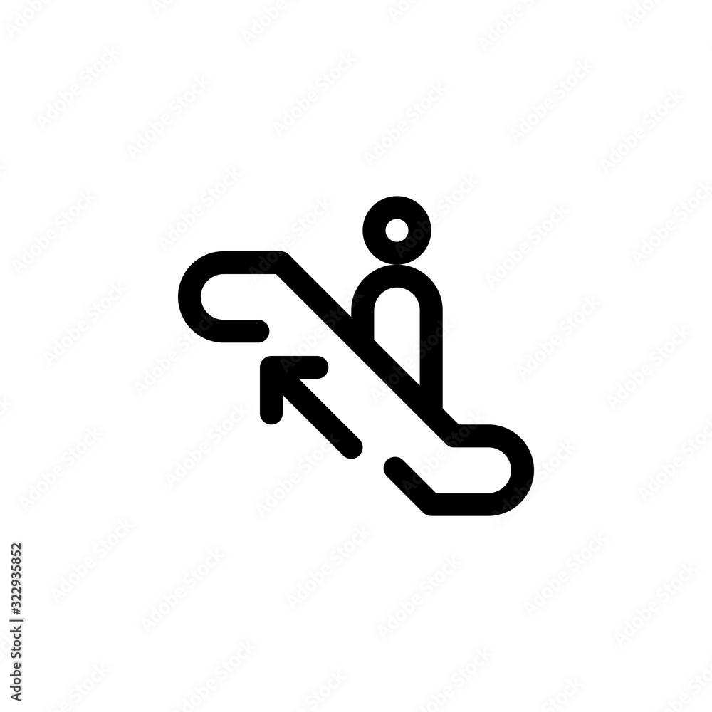 escalator icon for public sign. vector EPS10 Illustration escalator icon for public sign. vector EPS10 Illustration