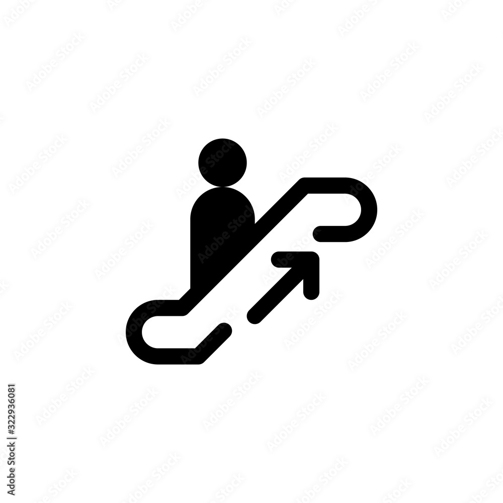 escalator icon for public sign. vector EPS10 Illustration escalator icon for public sign. vector EPS10 Illustration