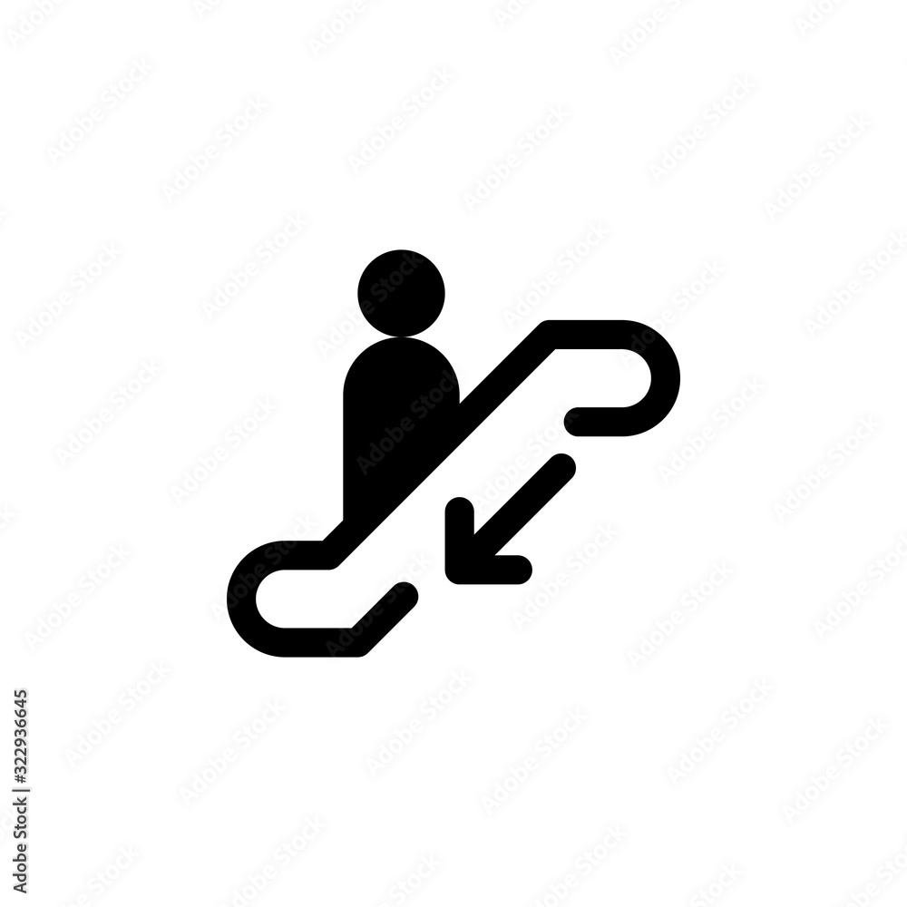 escalator icon for public sign. vector EPS10 Illustration escalator icon for public sign. vector EPS10 Illustration