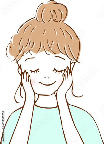女性　洗顔