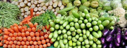 Fresh vegetables at a Market in Little India, Singapore