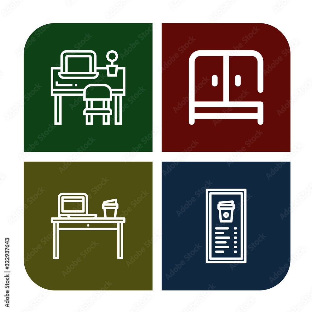 Set of drawer icons Set of drawer icons