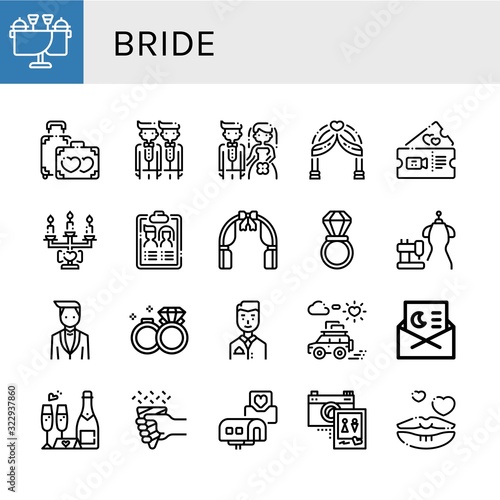 Set of bride icons