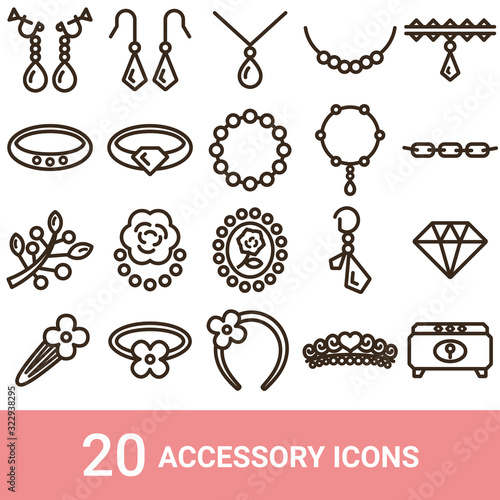 商品アイコン　アクセサリー　ライン　20セット