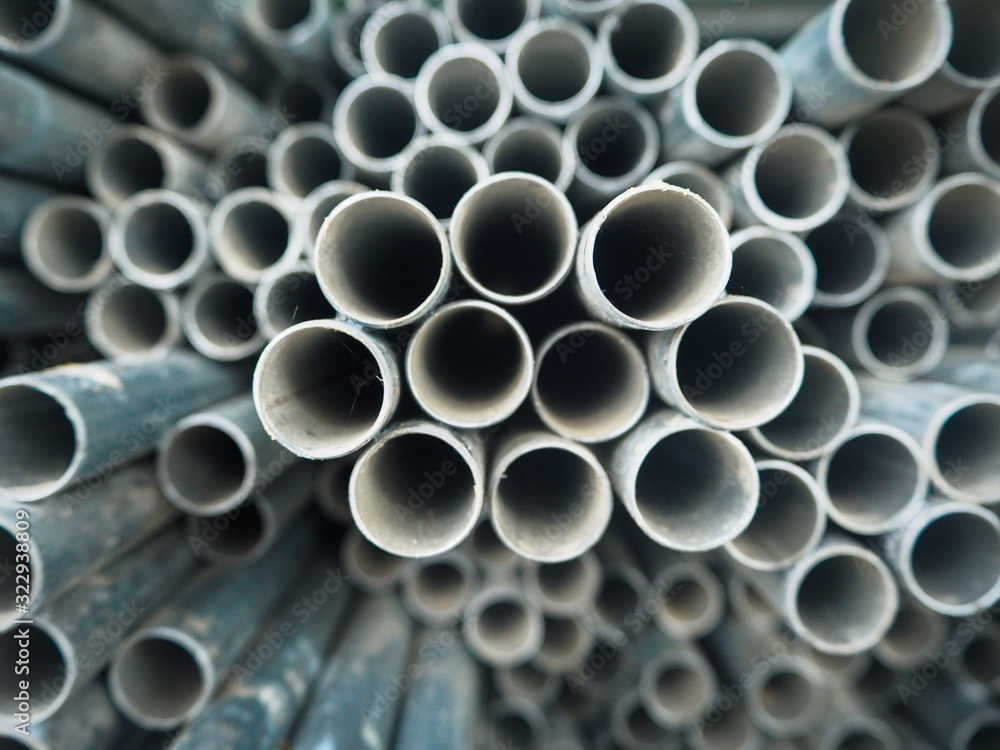 Close up EMT steel conduit pipes bundles Close up EMT steel conduit pipes bundles