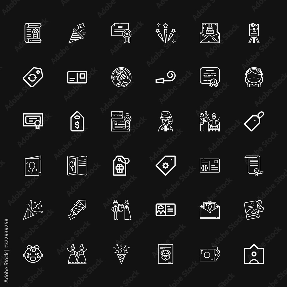 Editable 36 invitation icons for web and mobile Editable 36 invitation icons for web and mobile