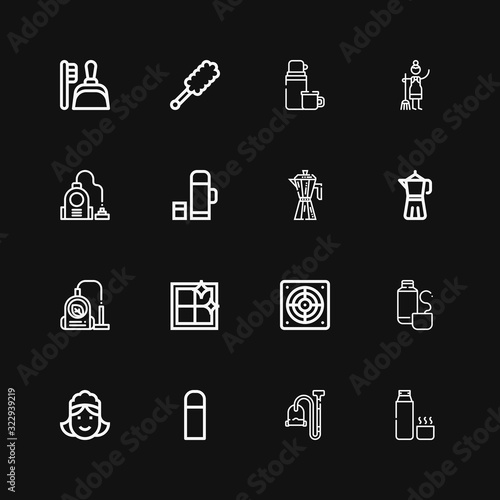 Editable 16 vacuum icons for web and mobile