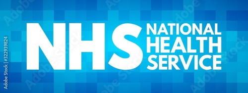 NHS - National Health Service acronym, medical concept background photo