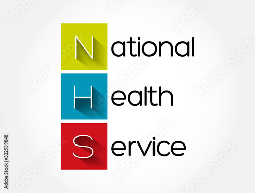 NHS - National Health Service acronym, medical concept background