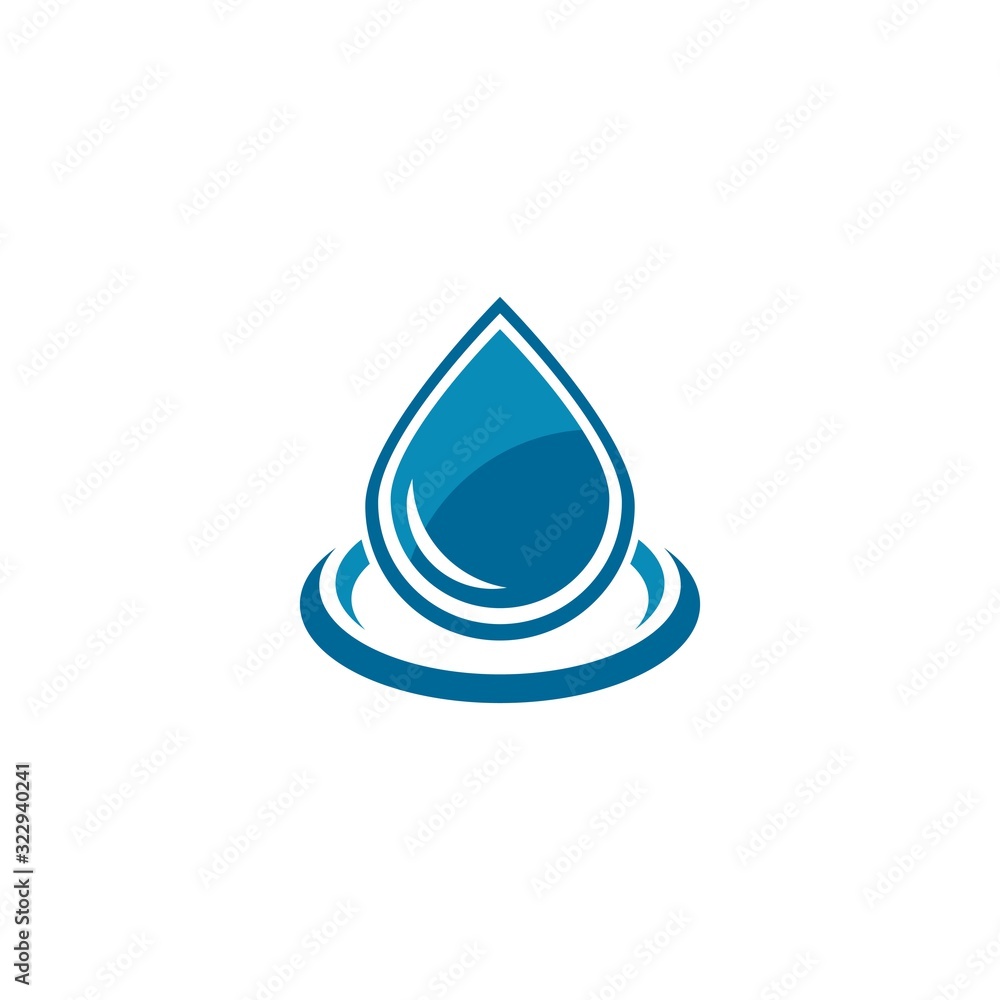 Set of abstract water drops symbols Set of abstract water drops symbols