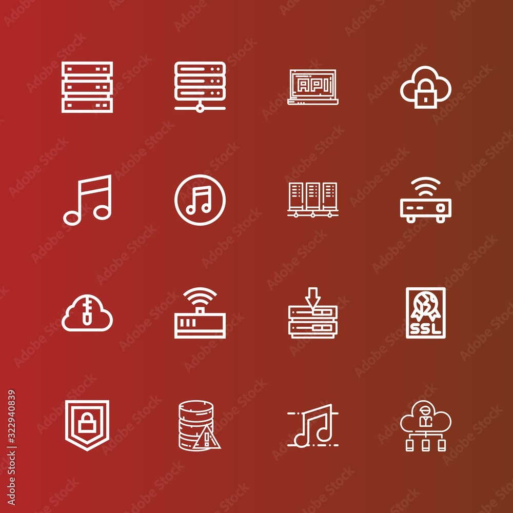Editable 16 server icons for web and mobile Editable 16 server icons for web and mobile
