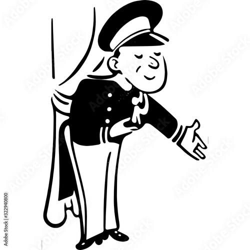 Illustration of 1950s Butler