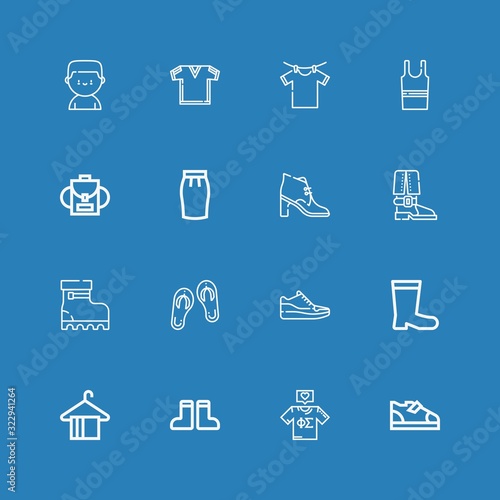 Editable 16 casual icons for web and mobile