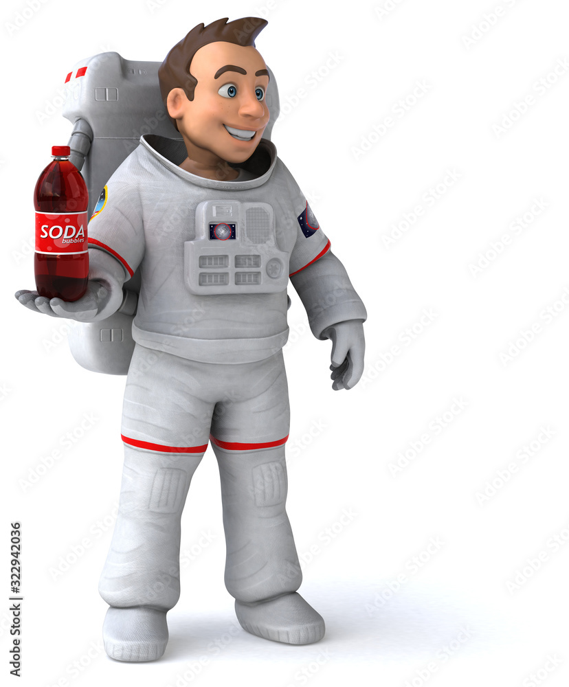 Fun astronaut - 3D Illustration