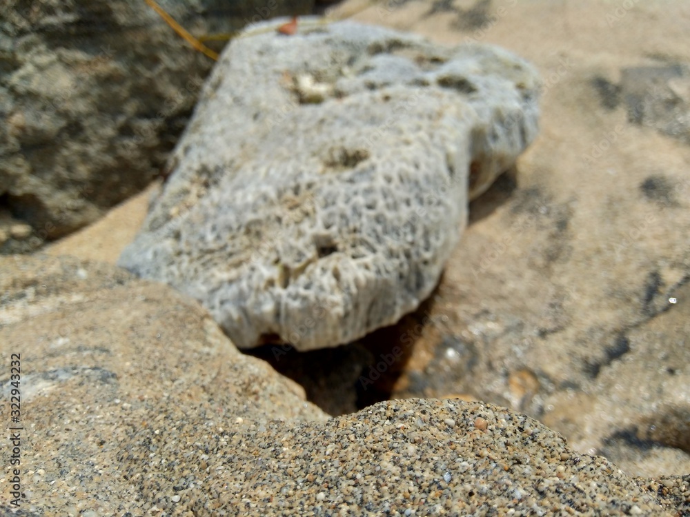 Sand and the rock natural background Sand and the rock natural background