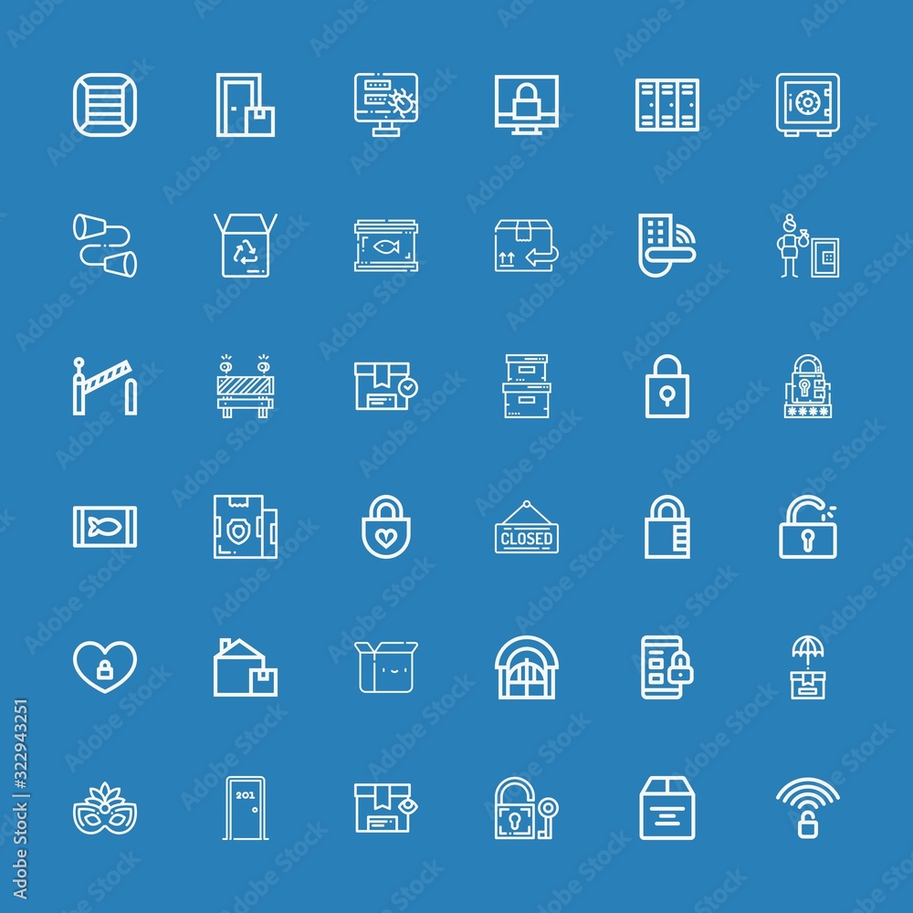 Editable 36 closed icons for web and mobile Editable 36 closed icons for web and mobile