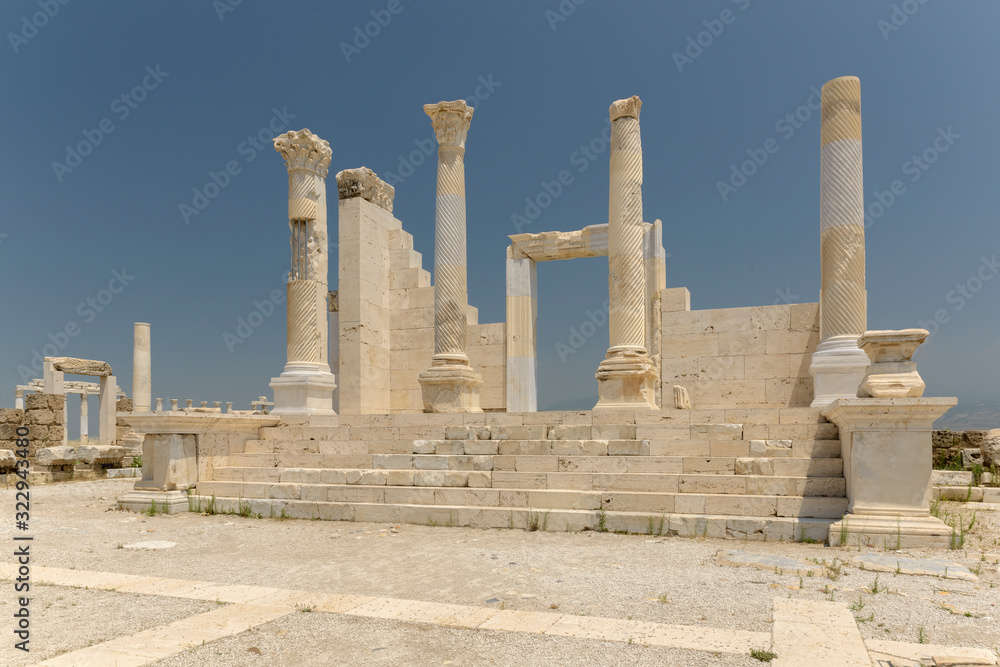 Fototapeta premium temple view of the laodicea ancient city.