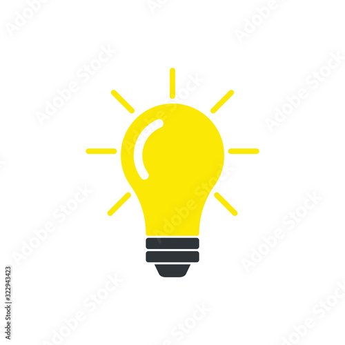 Light Bulb line icon vector, isolated on white background. Idea icon, idea sign, solution, thinking concept. Lighting Electric lamp. Electricity, shine.